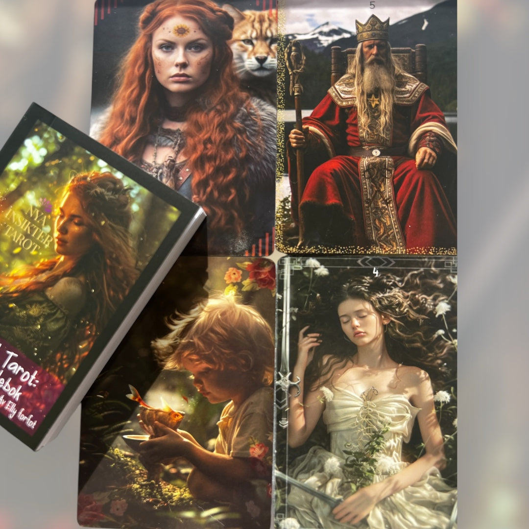 Mini Pocket Tarot- Kortlek och guidebok (Svenska)