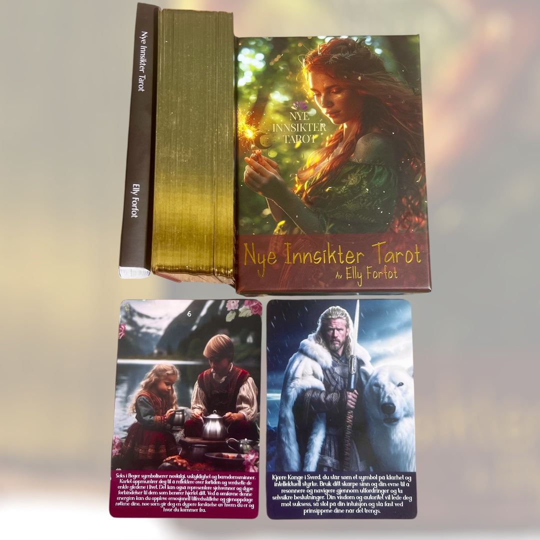 Nye Innsikter tarot- kort med tekst og guidebok (Norsk)