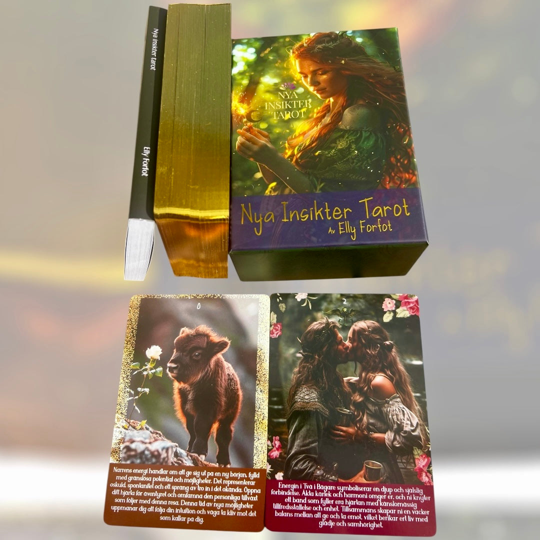 Nya insikter Tarot - kort text & guidebok(Svenska)