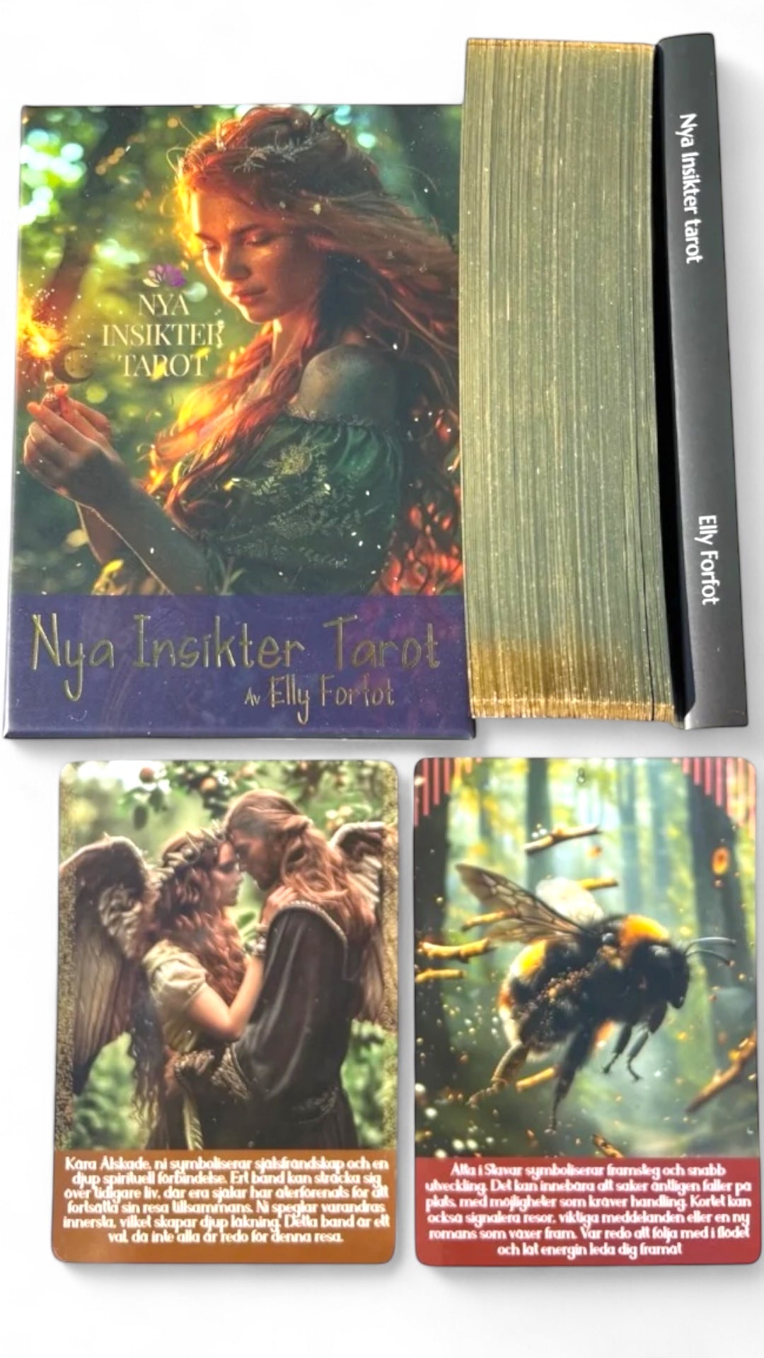 Nya insikter Tarot - kort med text & guidebok(Svenska) 🇸🇪