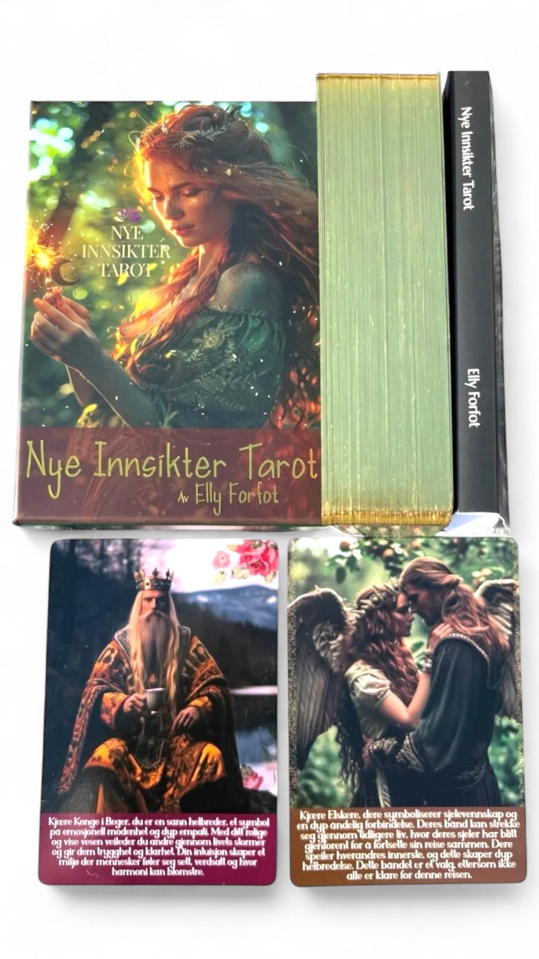 Nye Innsikter tarot- kort med tekst og guidebok (Norsk) 🇳🇴