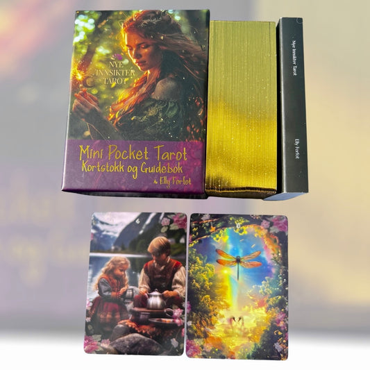 Mini Pocket Tarot – Kortstokk og guidebok (Norsk)