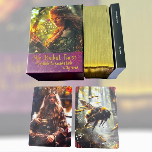 Mini Pocket Tarot- Kortlek och guidebok (Svenska)