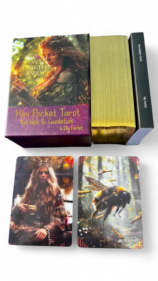 Mini Pocket Tarot- Kortlek och guidebok (Svenska)🇸🇪